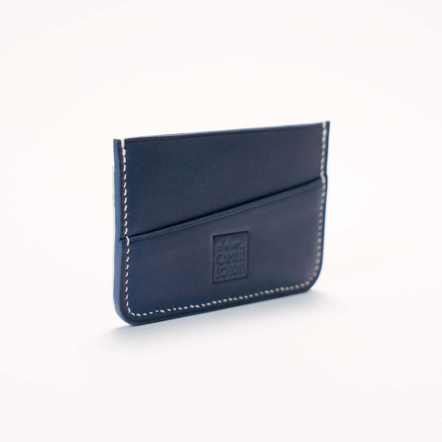 Porta carte blu cielo / struzzo